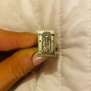 Silver Tarot Ring - The High Priestess